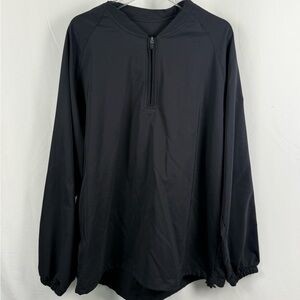 Boombah Black Quarter Zip Pullover Jacket | Men’s 2XL | Lightweight Athletic